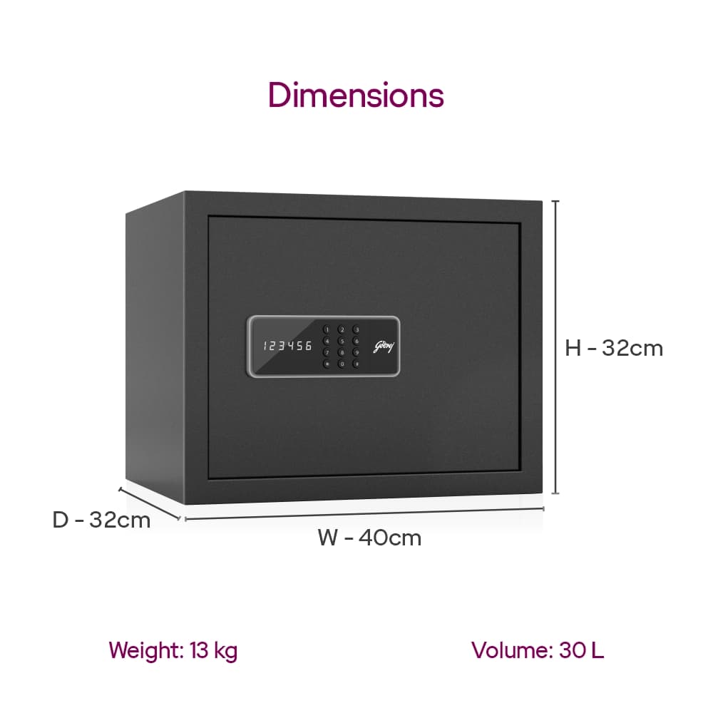 Godrej NX Pro Digital (30L) Ebony Home Locker