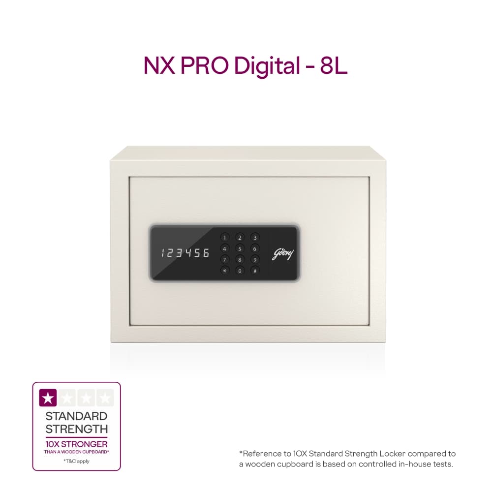 Godrej NX Pro Digital (8L) Ivory Home Locker